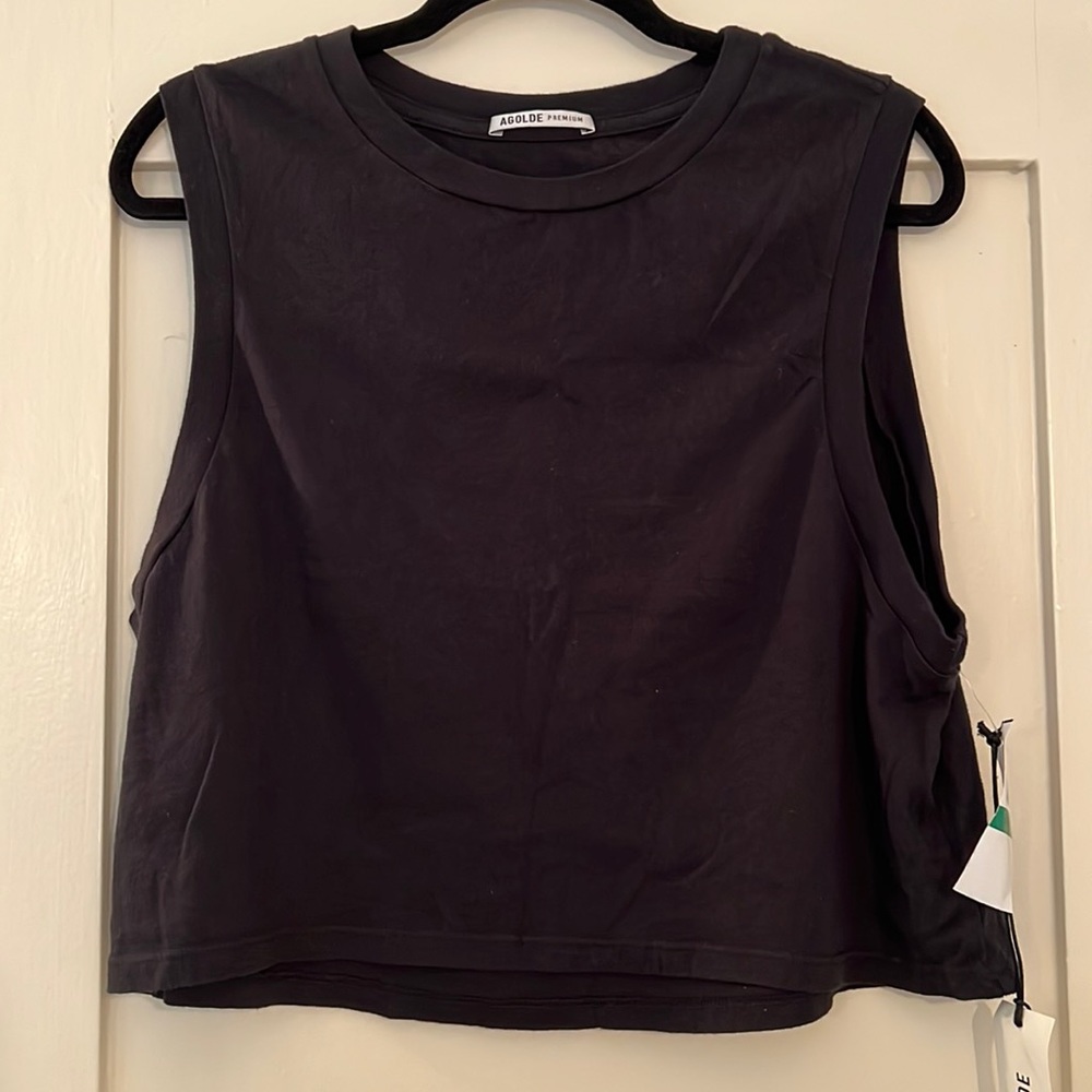 AGOLDE Black Cropped Muscle Tank - Women’s L NWT